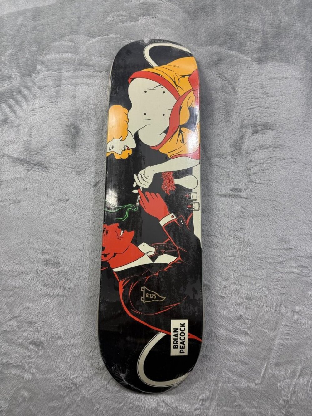New Primitive Brian Peacock Lust Crime Shame Skateboard Deck 8.125 Art Graphic